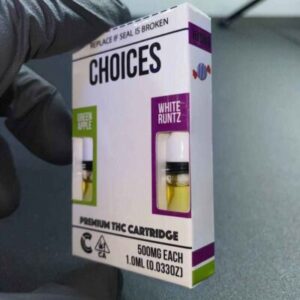 Choices Vape cartridges Green Apple X White Runtz