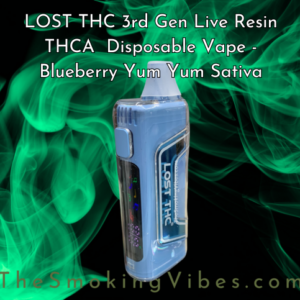 LOST THC 3rd Gen 7gr Live Resin THCA D8 THCP Disposable Vape – Blueberry Yum Yum Sativa