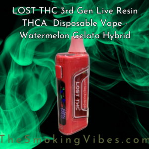 LOST THC 3rd Gen 7gr Live Resin THCA D8 THCP Disposable Vape – Watermelon Gelato Hybrid