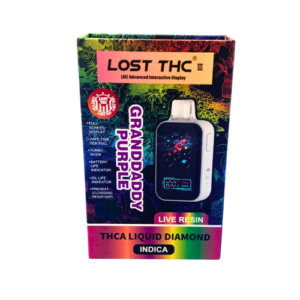 LOST THC 3rd Gen AI 2gr Live Resin Disposable Vape – Granddaddy Purple Indica