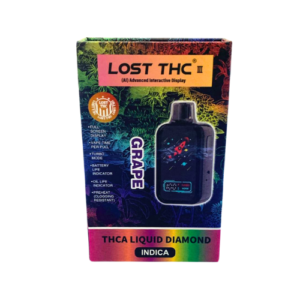 LOST THC 3rd Gen AI 2gr Live Resin Disposable Vape – Grape Indica