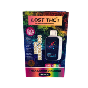 LOST THC 3rd Gen AI 2gr Live Resin Disposable Vape – Ice Cream Cake Indica