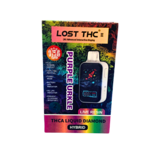 LOST THC 3rd Gen AI 2gr Live Resin Disposable Vape – Purple Urkle Hybrid