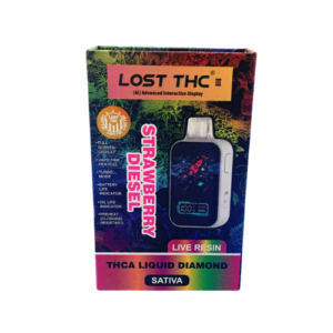 LOST THC 3rd Gen AI 2gr Live Resin Disposable Vape – Strawberry Diesel Sativa