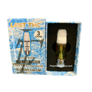 LOST THC THCP D8 11 Hydroxy Liquid Diamond 3gr Cartridge Live Resin – Blueberry Yum Yum Sativa