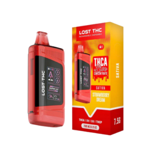 LOST THC V3 7.5gr Live Concentrate Disposable Vape Strawberry Dream Sativa